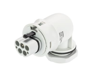 Wieland - embase RST20i4 coudé mâle à vis M25 Gris clair
