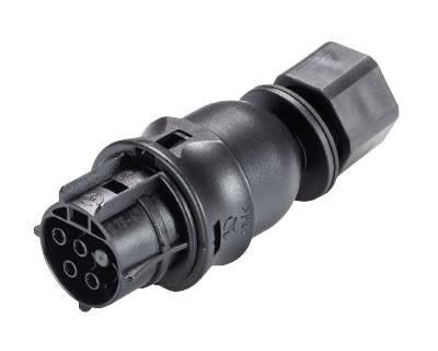 Wieland - embase RST20i4 coudé 7° femelle à vis M16 Noir