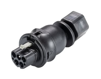 Wieland - embase RST20i4 coudé 7° mâle à vis M16 Noir