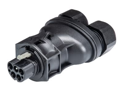 Wieland - connecteur RST20i5 mâle à vis double 10-14mm Noir