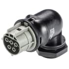 Wieland - embase RST25i5 coudé femelle à vis M25 Gris foncé