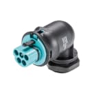 Wieland - embase RST20i5 coudé mâle à vis M25 Turquoise