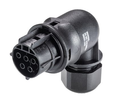 Wieland - connecteur RST20i5 coudé femelle à sertir 10-14mm Noir