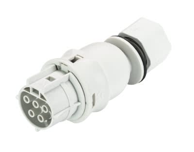 Wieland - embase RST20i5 coudé 7° femelle à sertir M16 Gris clair