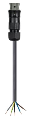 Wieland - cordon RST25i5 2m F/- 4² HO5VVF Gris foncé (Eca)