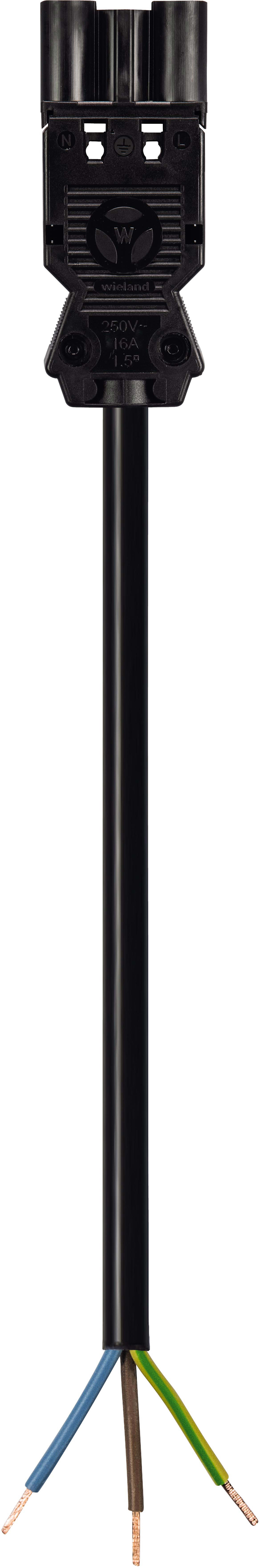 Wieland - cordon GST18i3 10m M/- 1,5² HO5Z1Z1F Noir ss halogène (Eca)