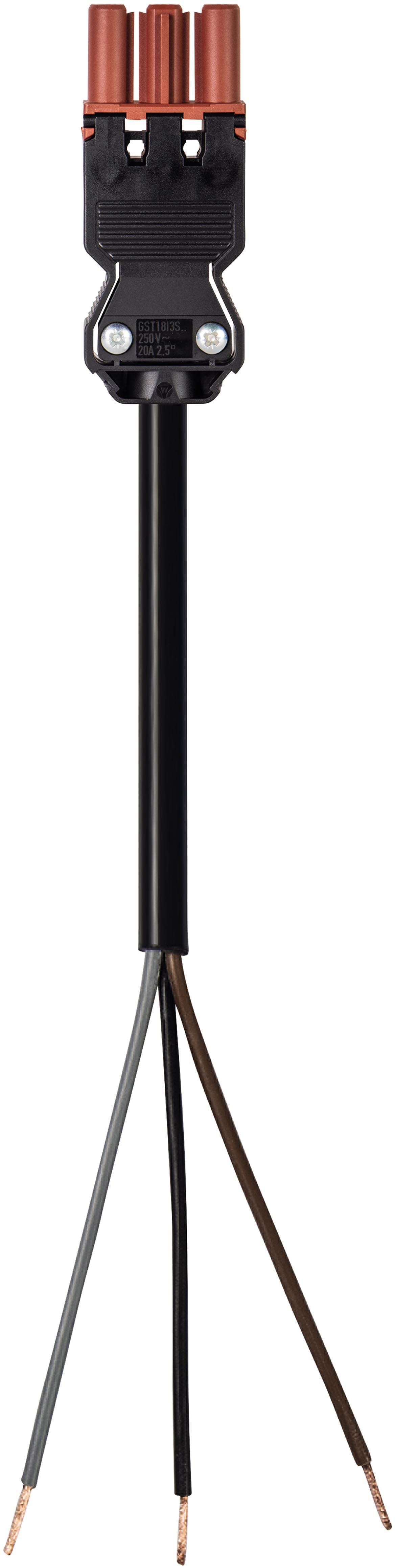 Wieland - cordon GST18i3 1m F/- 1,5² HO5Z1Z1F Marron ss halogène (Eca)