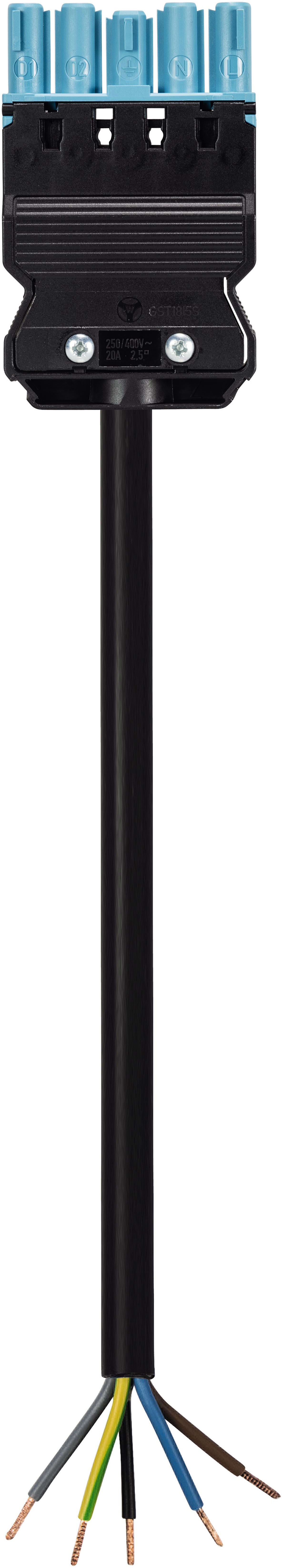 Wieland - cordon GST18i5 2m F/- 2,5² HO5Z1Z1F Bleu pastel ss halogène (Eca)