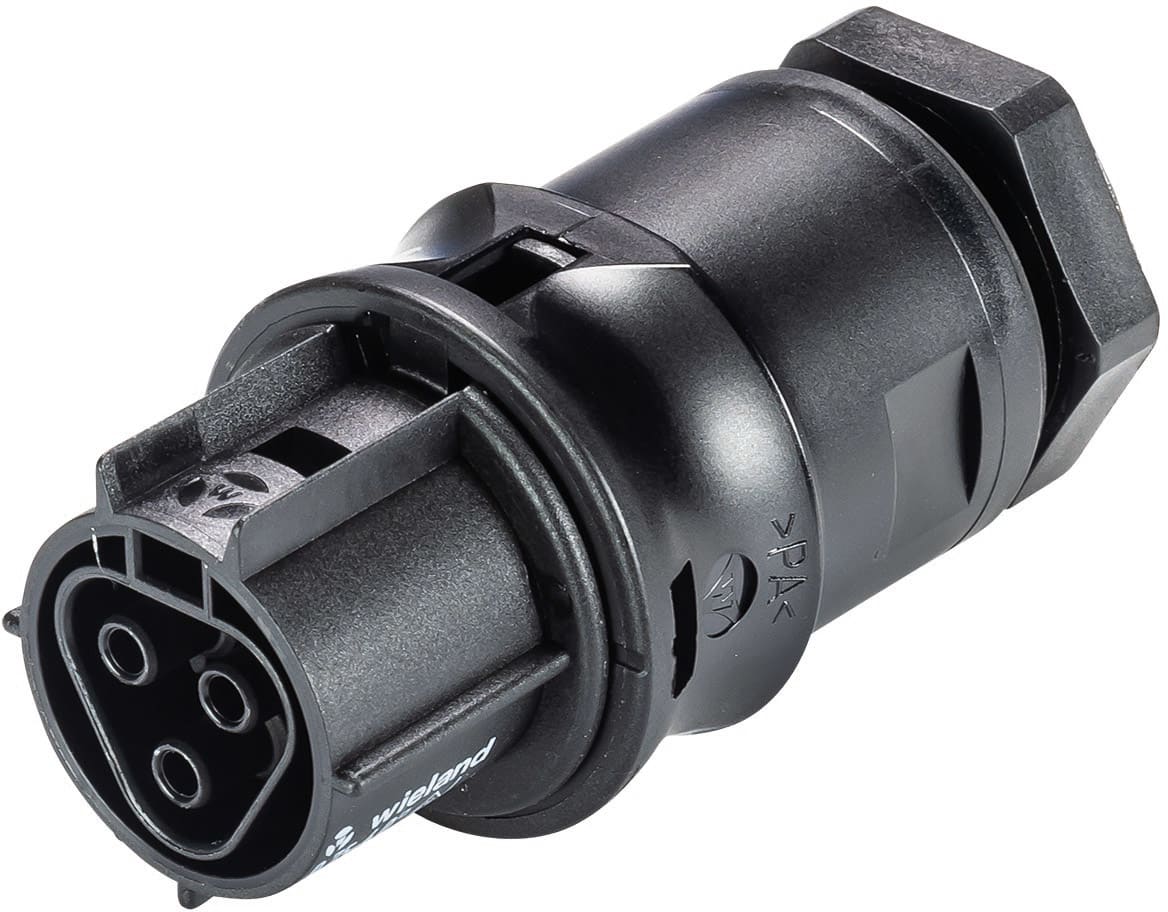 Wieland - embase RST20i3 femelle M20 à vis Noir