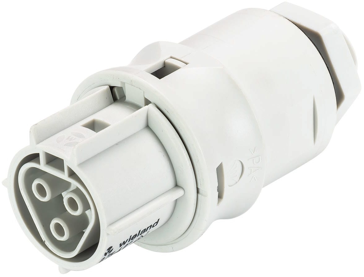 Wieland - embase RST20i3 femelle M16 à vis Gris clair
