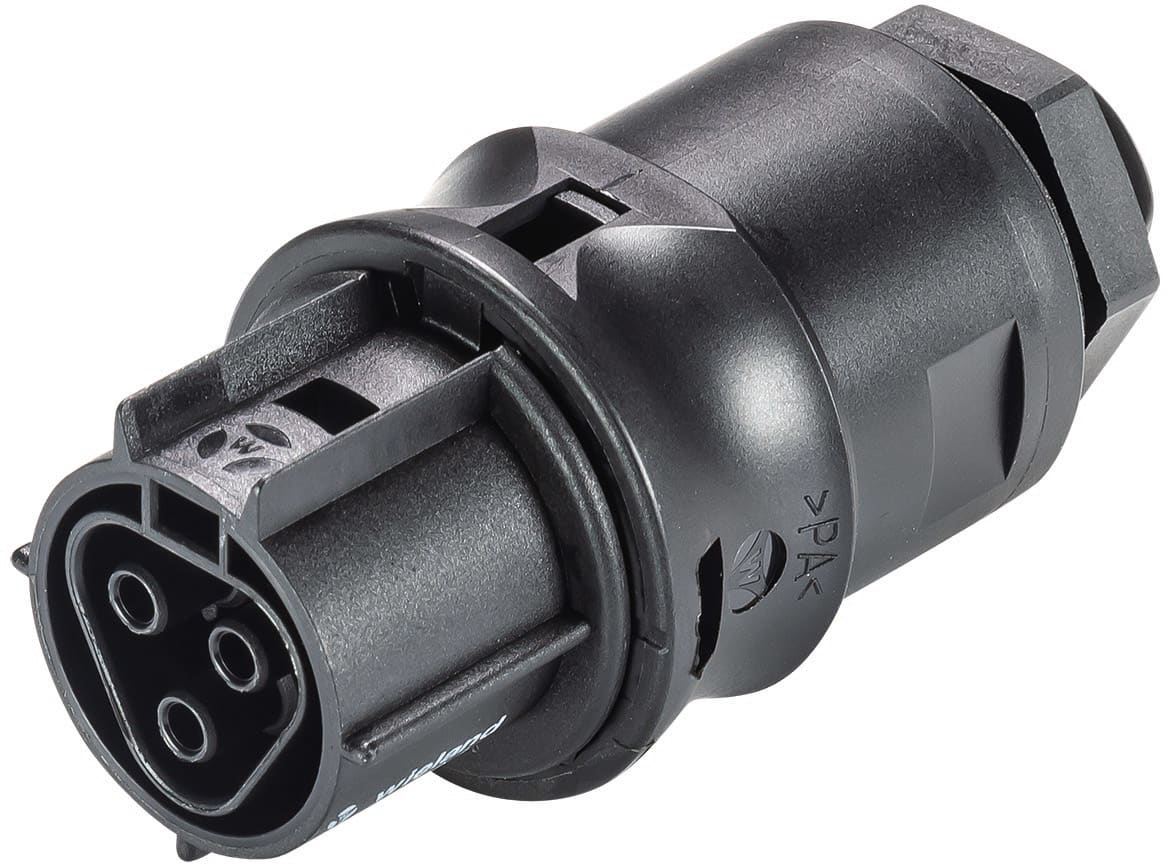 Wieland - embase RST20i3 femelle M16 à vis Noir