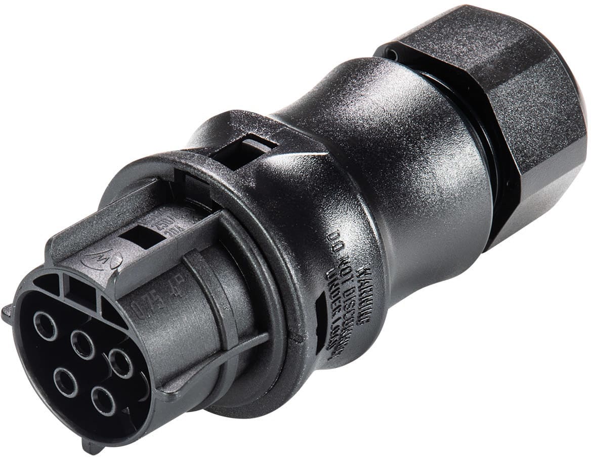 Wieland - connecteur RST20i3 coudé mâle à vis 6-10mm Noir