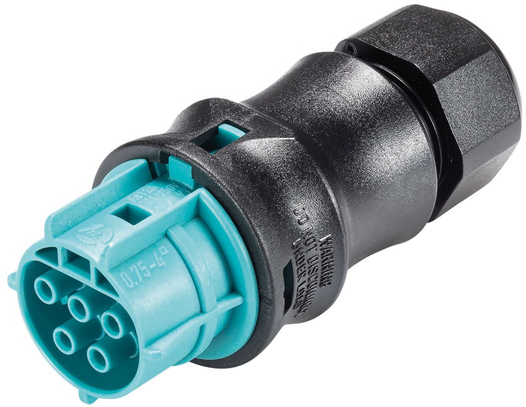 Wieland - connecteur RST25i3 coudé mâle à vis 6-10mm Gris