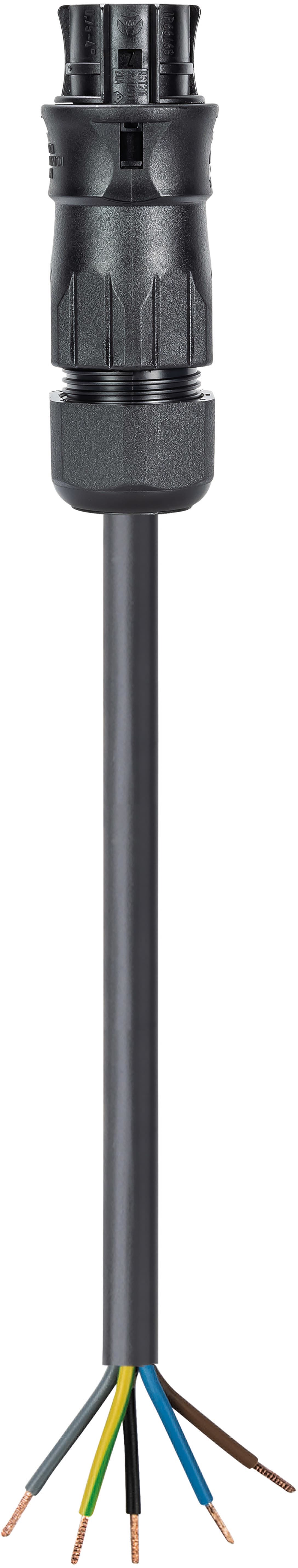 Wieland - cordon RST20i5 4m F/- 4² HO5VVF Noir (Eca)