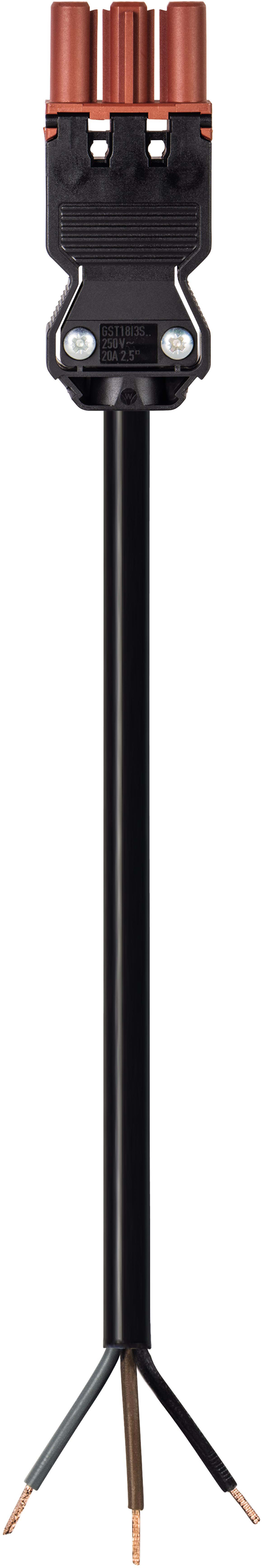 Wieland - cordon GST18i3 1m F/- 2,5² HO5Z1Z1F Marron ss halogène (Eca)