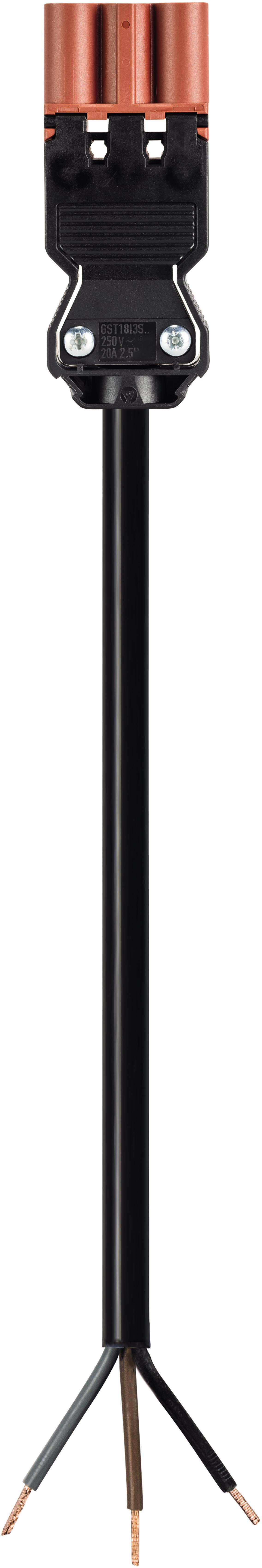 Wieland - cordon GST18i3 2m M/- 2,5² HO5Z1Z1F Marron ss halogène (Eca)