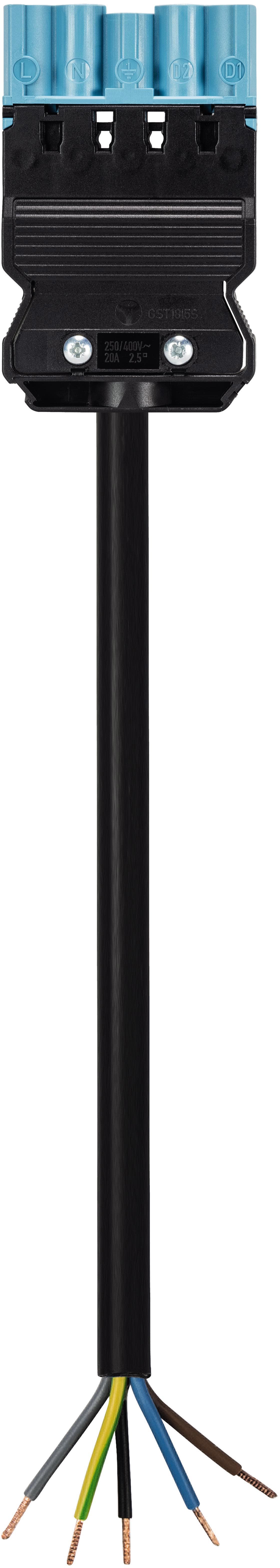 Wieland - cordon GST18i5 2m M/- 2,5² HO5Z1Z1F Bleu pastel ss halogène (Eca)