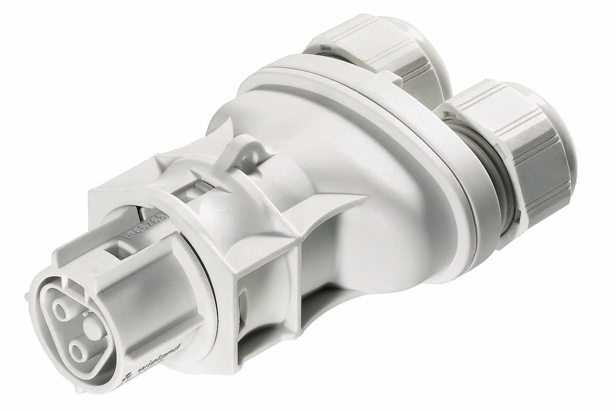 Wieland - connecteur RST20i2 femelle à ressort double 10-14mm Gris clair