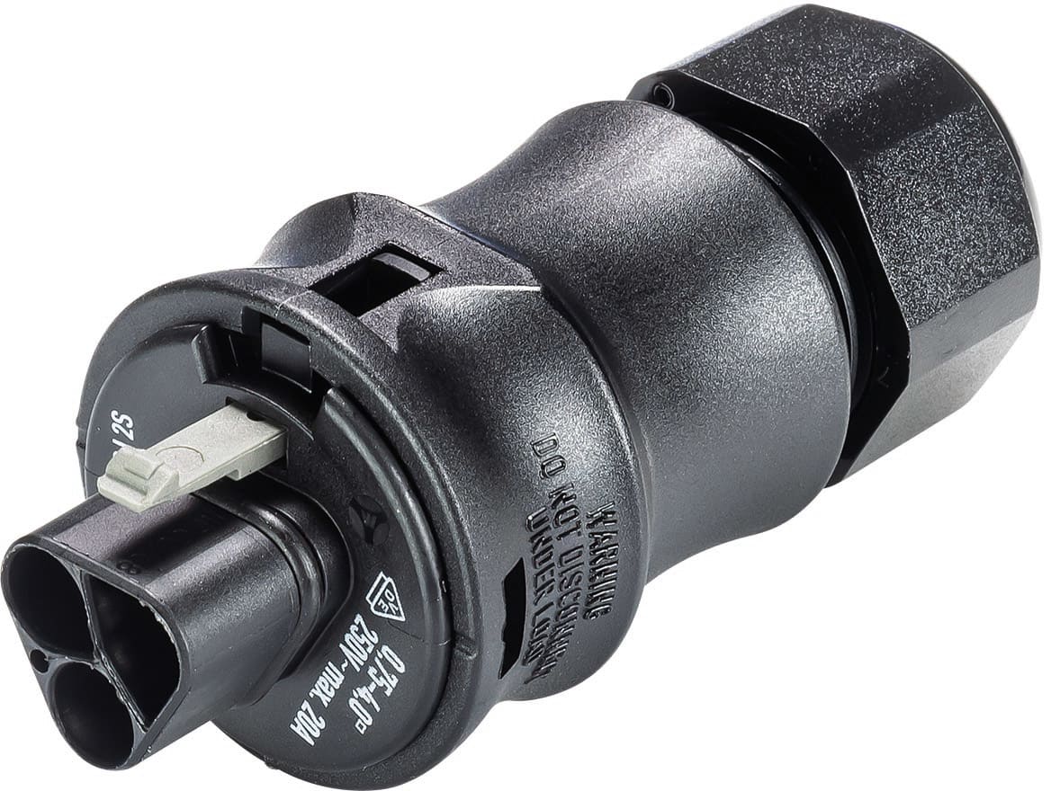 Wieland - connecteur RST20i2 mâle à ressort 6-10mm Noir