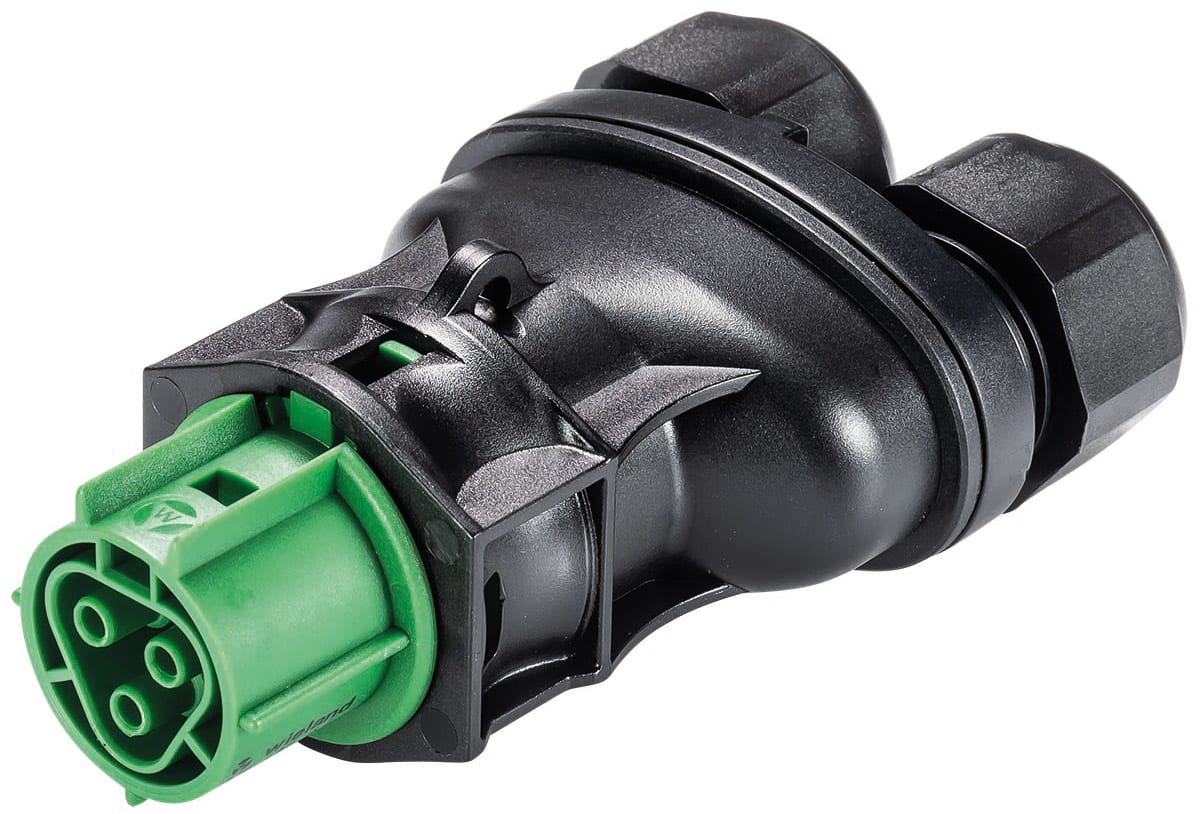 Wieland - connecteur RST20i3 femelle double à vis 6-10mm Vert