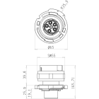 Wieland - embase RST50i5 femelle M32 à vis Noir