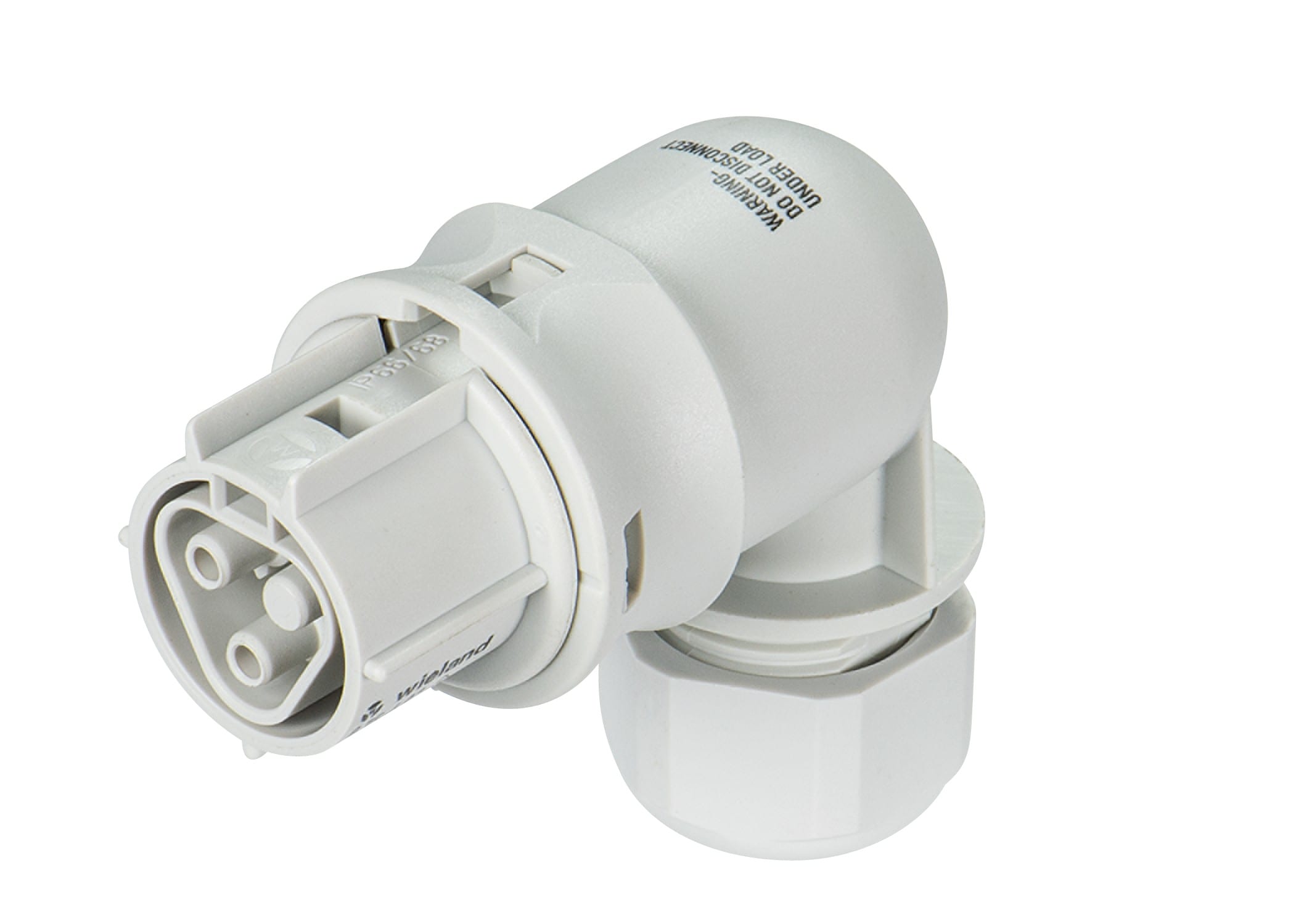 Wieland - connecteur RST20i2 coudé femelle à ressort 10-14mm Gris clair