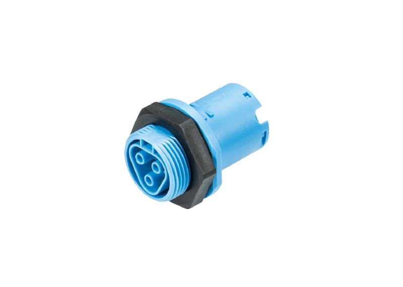Wieland - embase RST20i3 femelle M25 à ressort Bleu