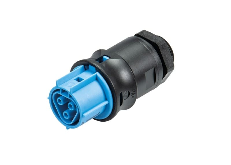 Wieland - embase RST20i3 femelle M20 à vis Bleu clair