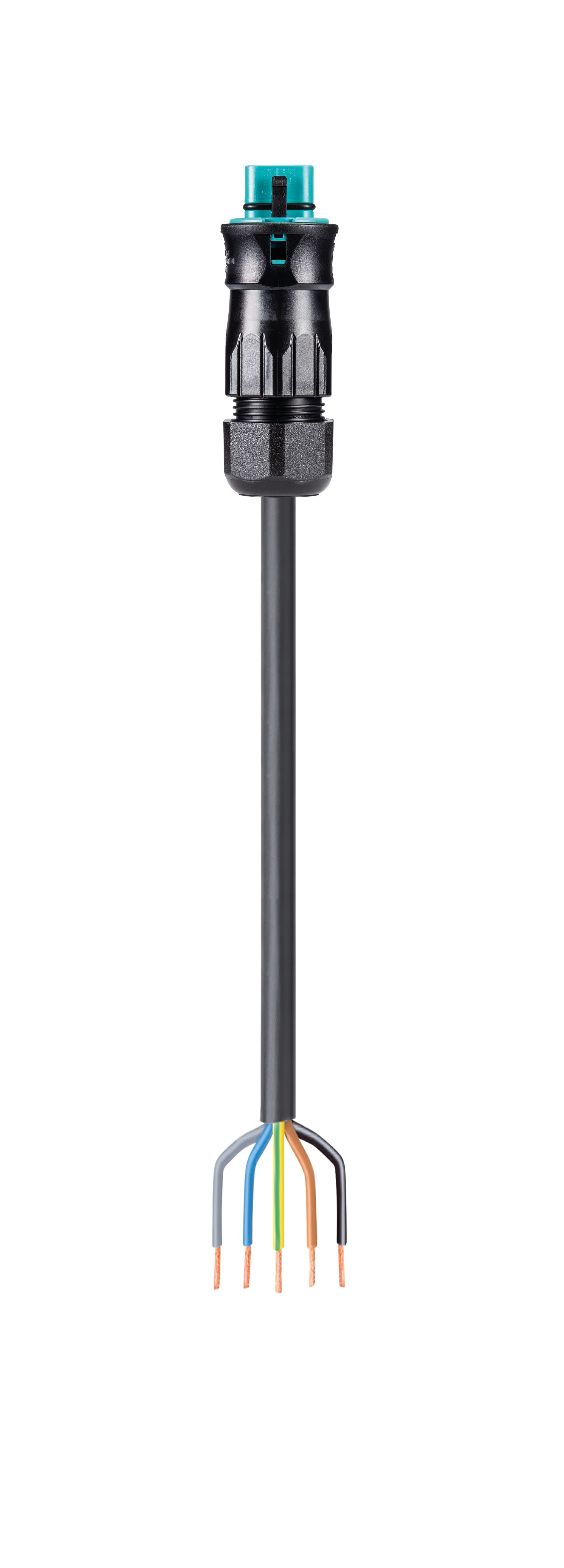 Wieland - cordon RST20i5 3m M/- 2,5² HO7RNF Turquoise