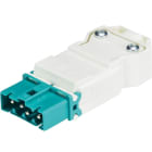 Wieland - Connecteur GST15i4 male à vis turquoise cable droit (8,5-12,5mm)