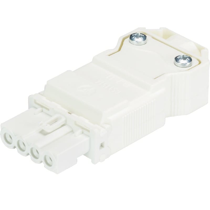 Wieland - Connecteur GST15i4 femelle à vis blanc cable droit (6,5-12,5mm)