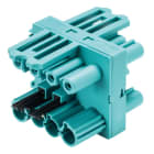 Wieland - Répartiteur GST18i4 1E/3S en H turquoise