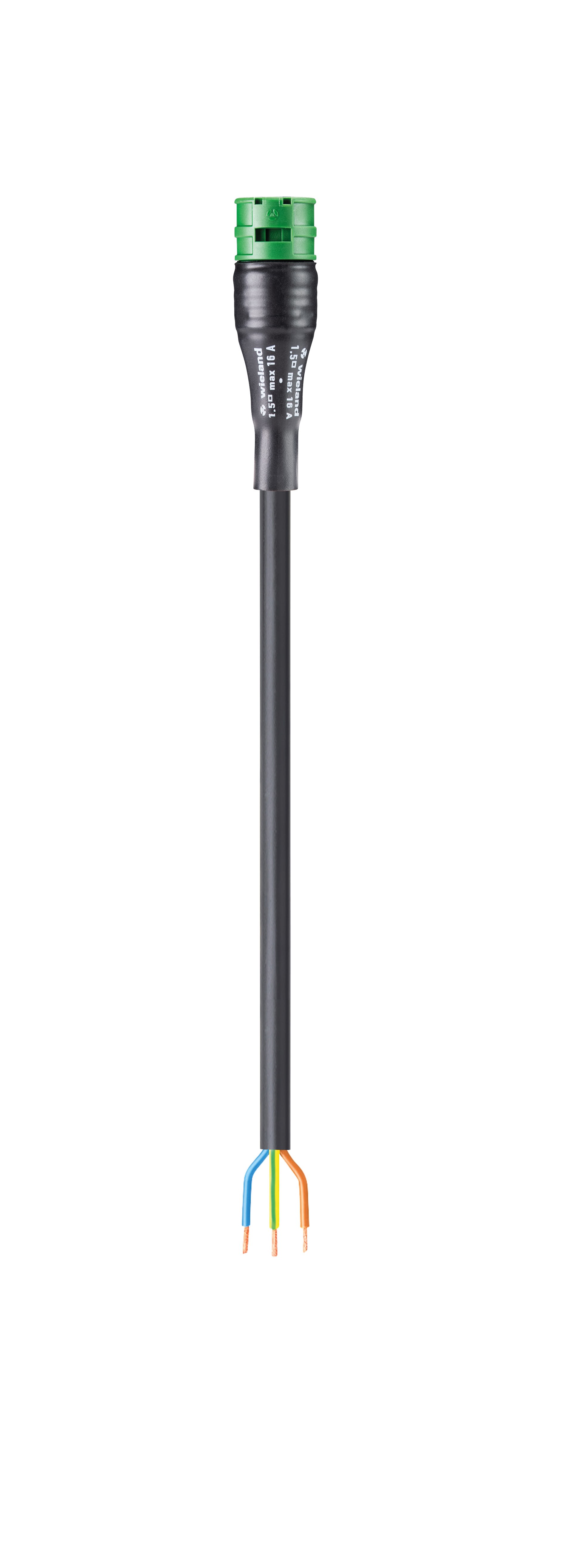 Wieland - cordon RST20i3 2,7m F/- 1,5² HO5VVF Vert (Eca)