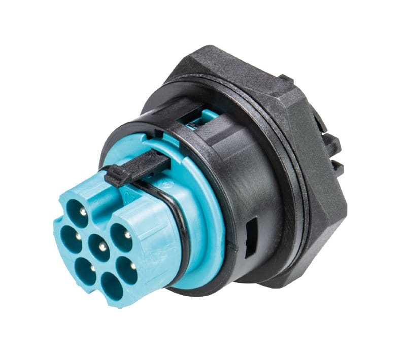 Wieland - Embase RST20i6 M32 mâle à vis turquoise