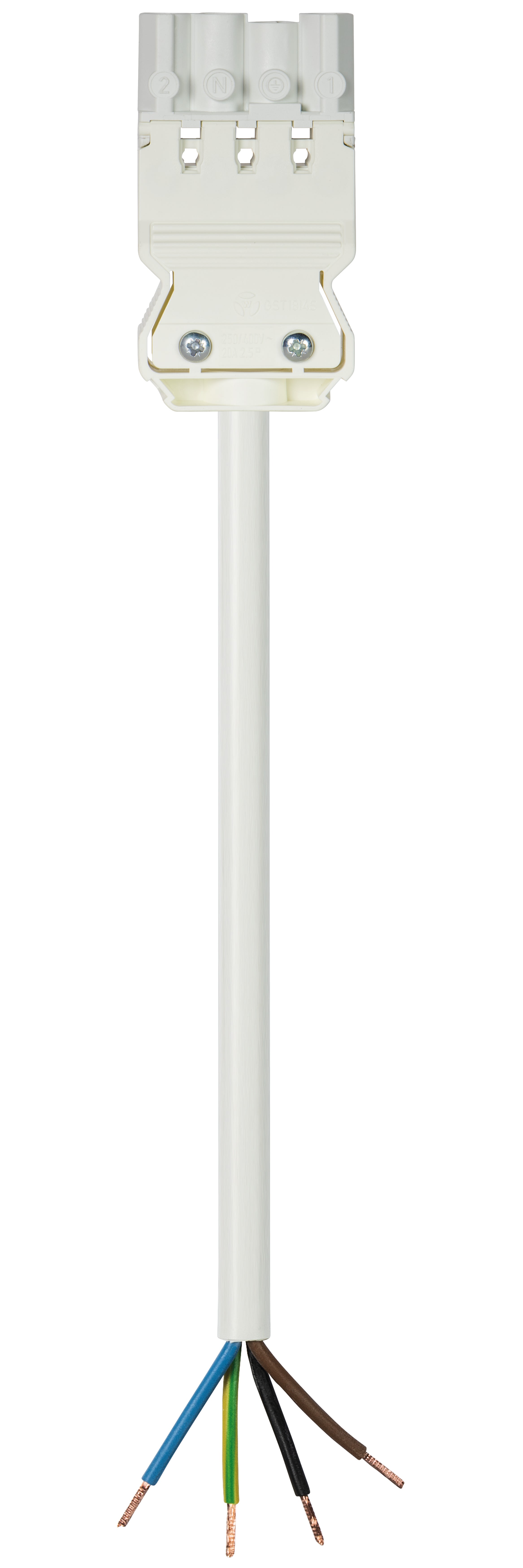 Wieland - cordon GST18i4 8m M/- 2,5² HO5VVF Blanc (Eca)