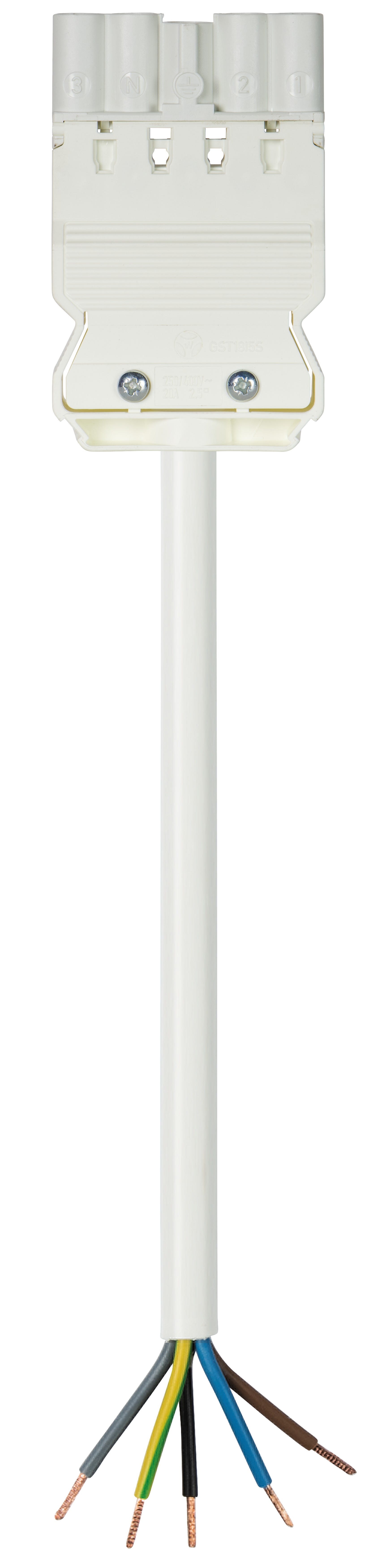Wieland - cordon GST18i5 8m M/- 1,5² HO5VVF Blanc (Eca)
