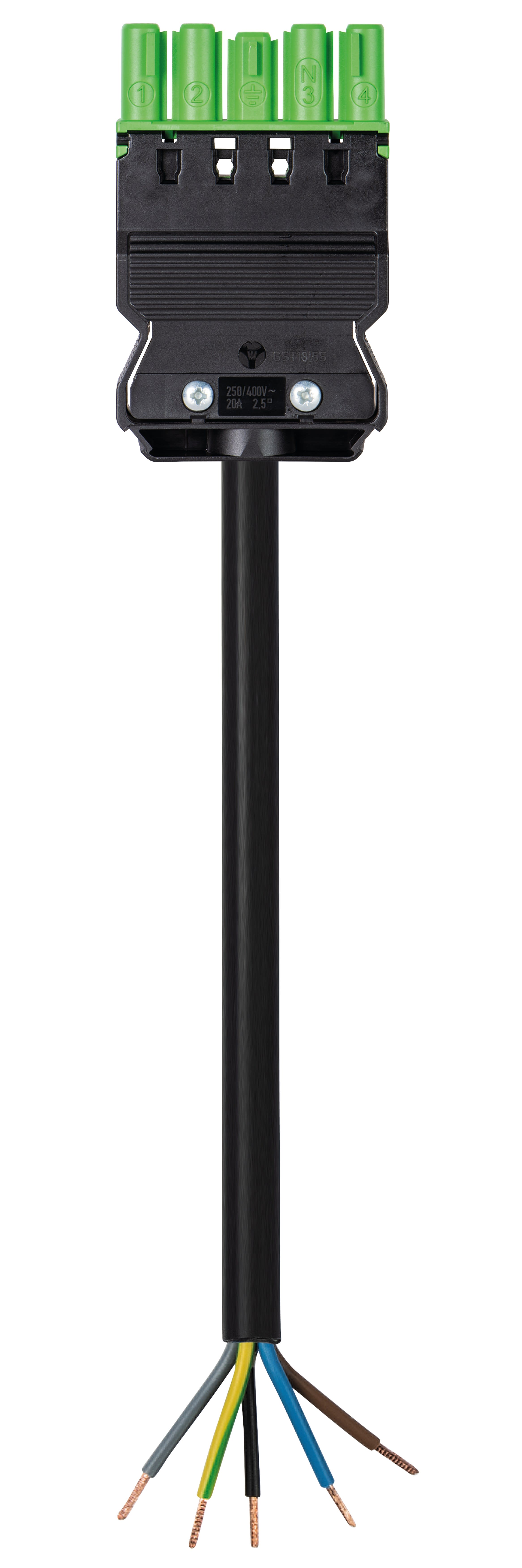 Wieland - cordon GST18i5 7m F/- 1,5² HO5Z1Z1F Vert (Bca)
