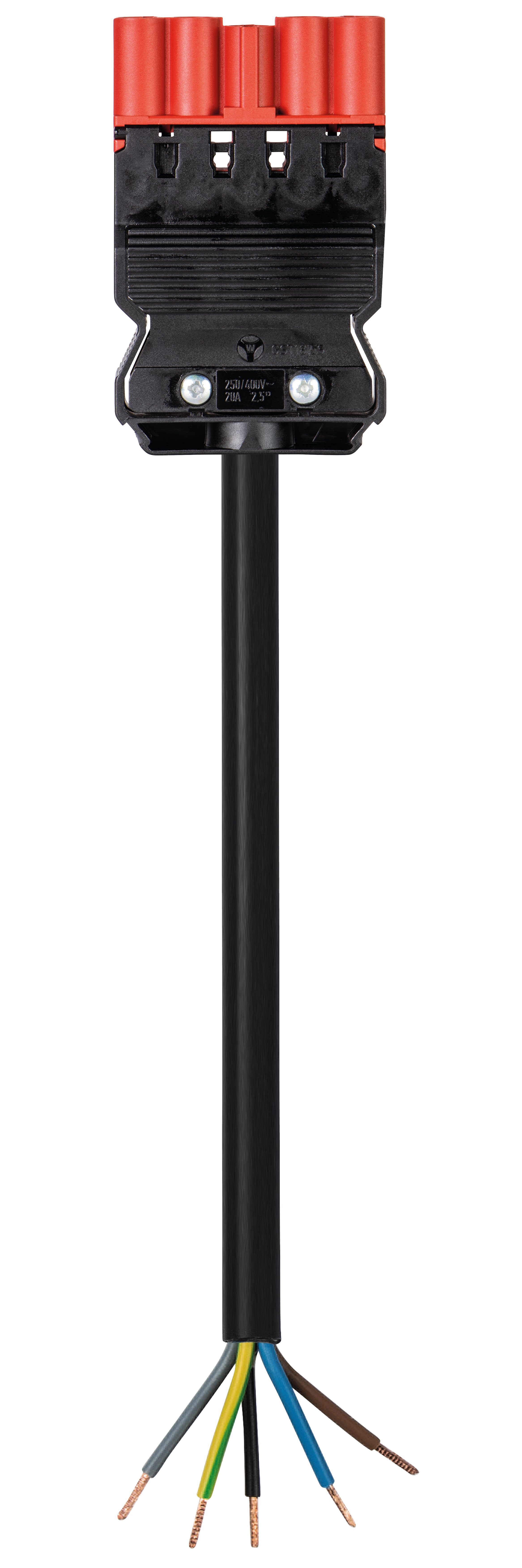 Wieland - cordon GST18i5 7m M/- 1,5² HO5Z1Z1F Rouge tomate ss halogène (Eca)