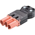 Wieland - connecteur GST18i3 mâle à vis Rouge saumon