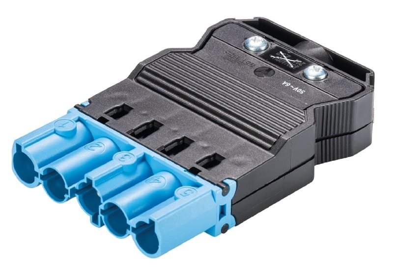 Wieland - connecteur GST18i5 mâle à vis Bleu clair 50V