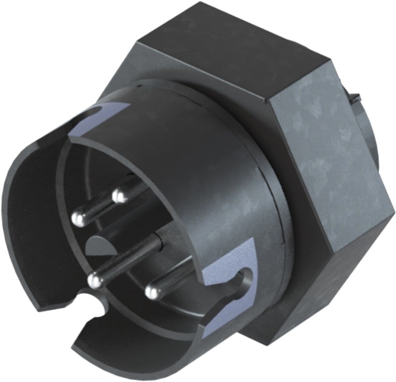 Wieland - Embase RST08i4 mâle M16 gris clair