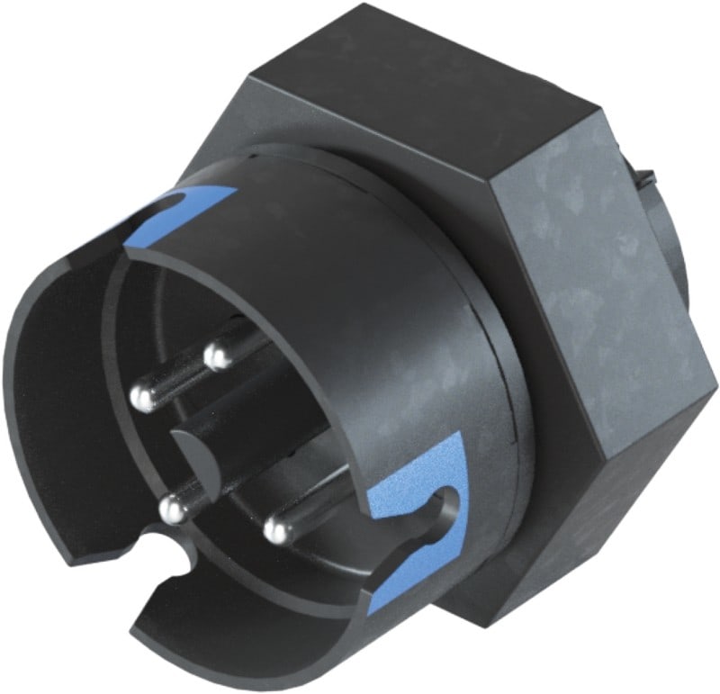 Wieland - Embase RST08i4 mâle M16 bleu