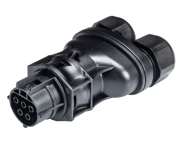 Wieland - connecteur RST20i5 femelle à vis double 10-14mm Noir