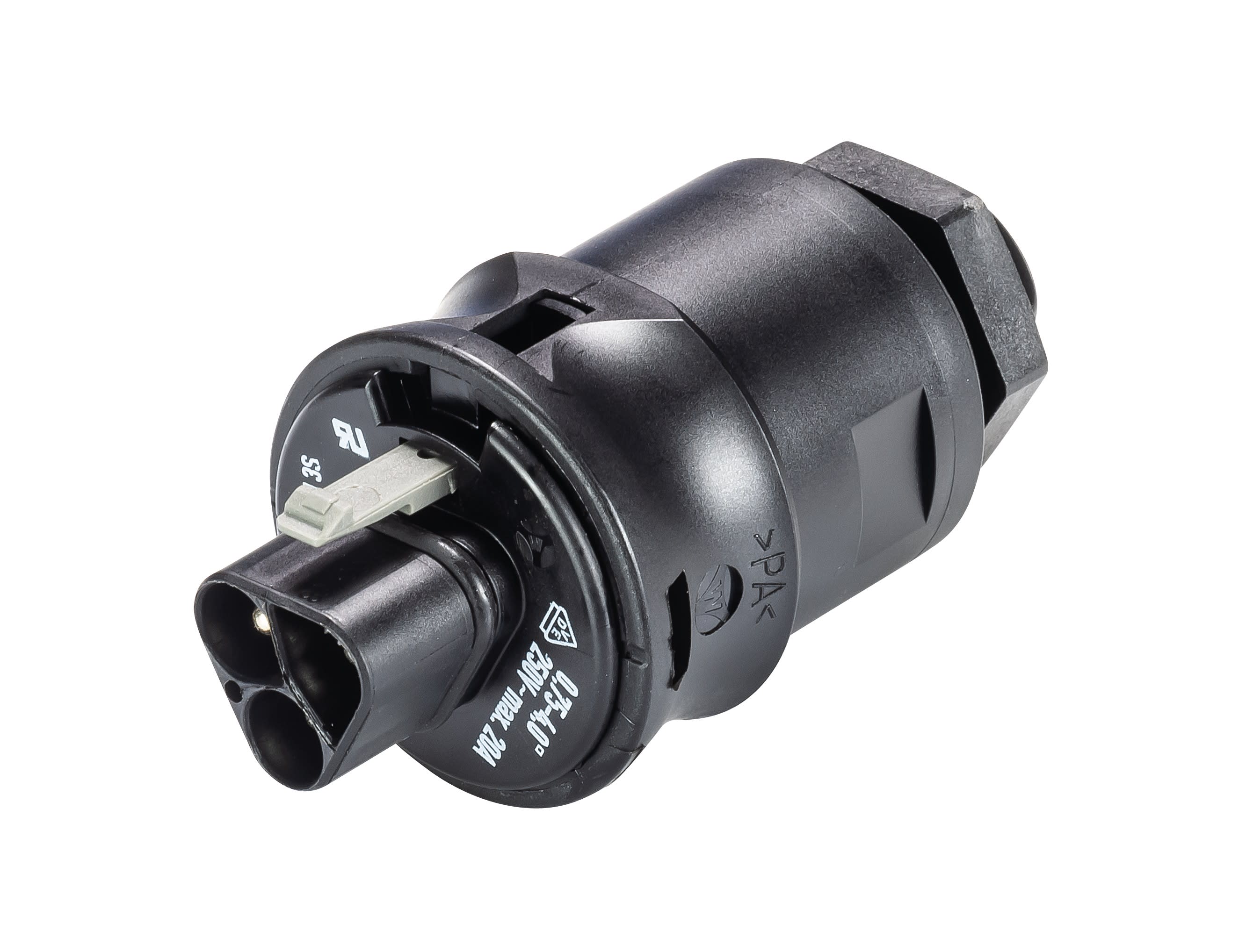 Wieland - embase RST20i3 mâle M16 à vis Noir