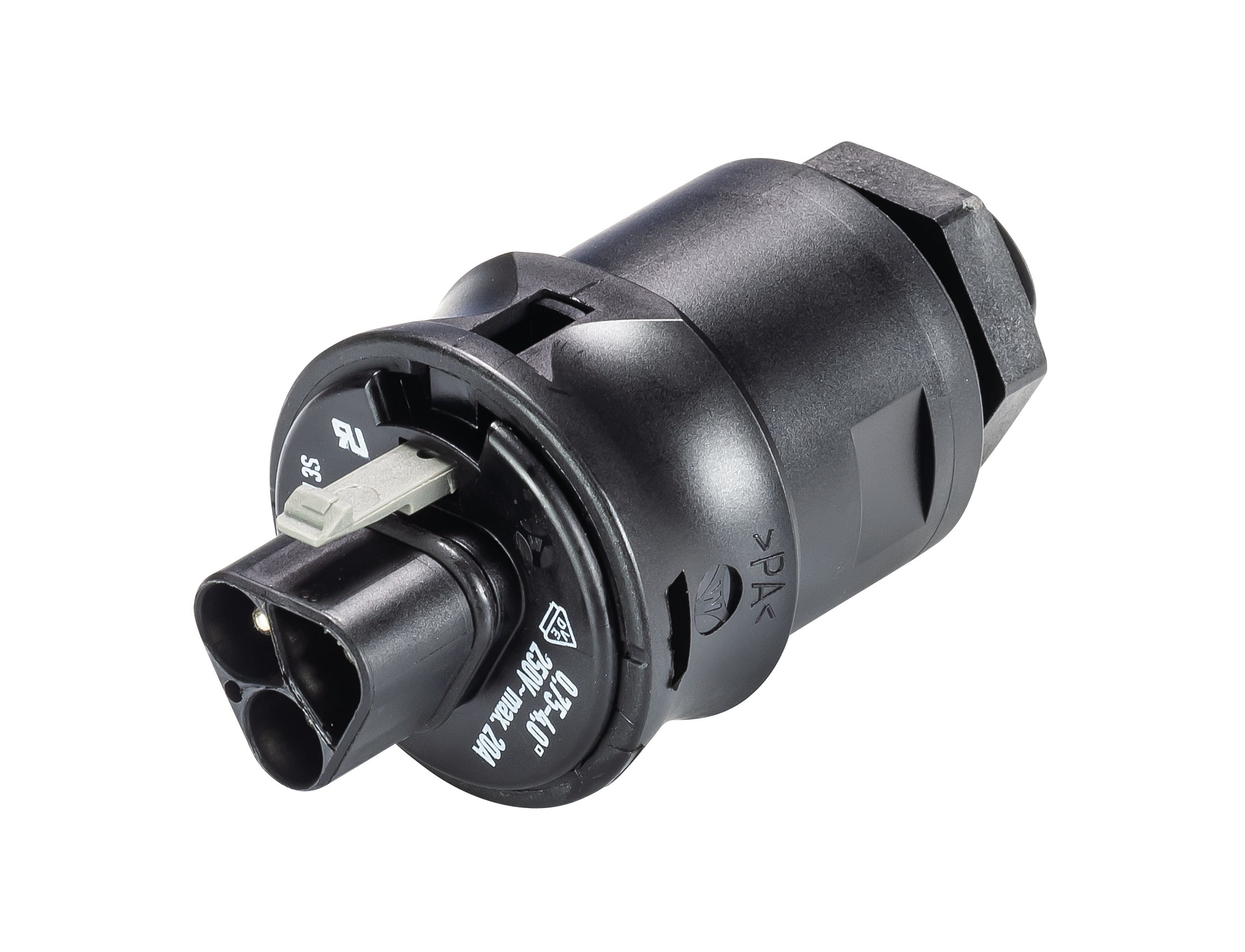 Wieland - embase RST20i3 mâle M16 à ressort Noir