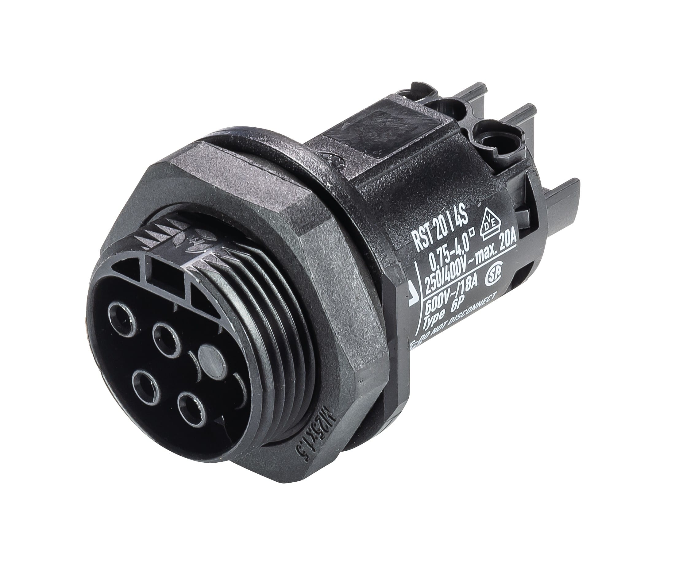 Wieland - embase RST20i4 femelle à vis M25 Noir ATEX