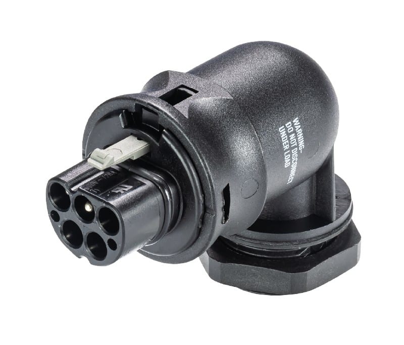 Wieland - embase RST20i5 coudé mâle à vis M25 Noir