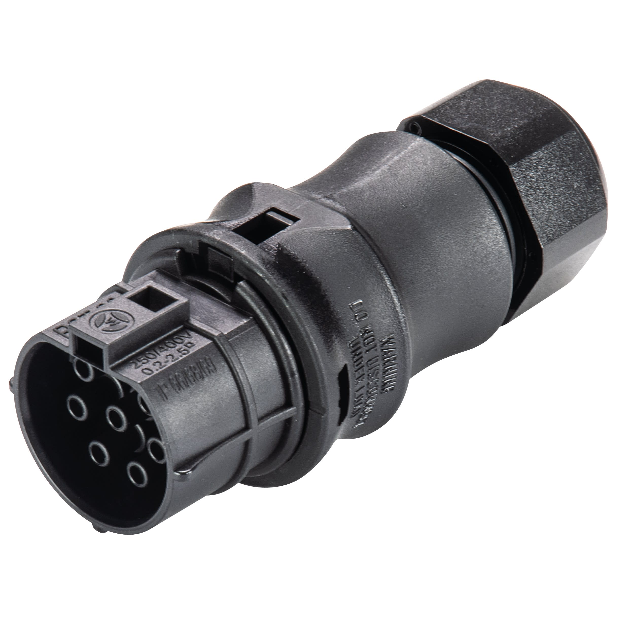 Wieland - Con. RST20i7 droit femelle à vis simple 6-10mm noir
