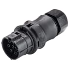 Wieland - Con. RST20i7 droit femelle à vis simple 6-10mm noir
