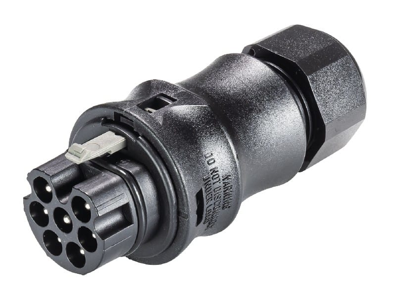 Wieland - Con. RST20i7 droit mâle à vis simple 6-10mm noir